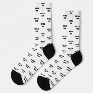 Bester Vater je Schwarz-Weiß-Logo Socken