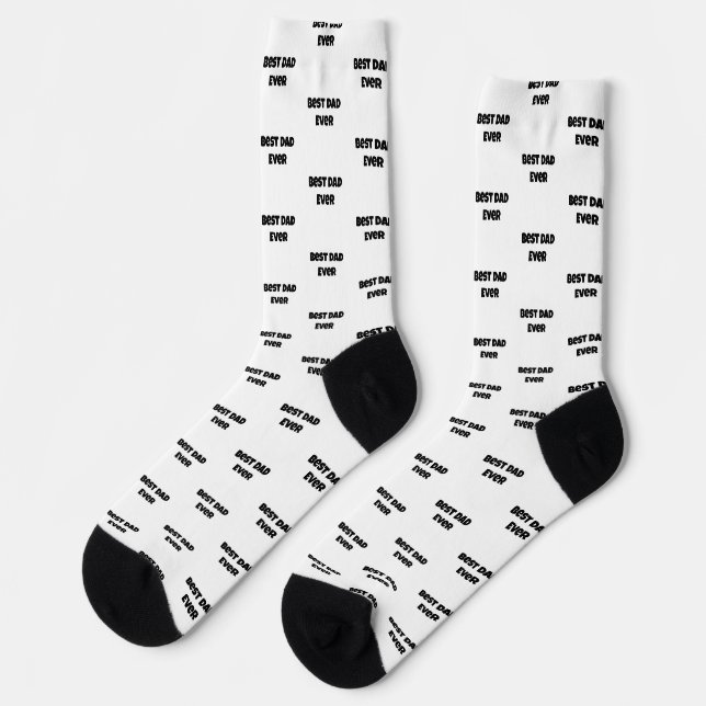 Bester Vater je Schwarz-Weiß-Logo Socken