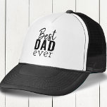 Bester Vater je Schwarz-Weiß-Typografie Truckerkappe<br><div class="desc">Best Vater Ever Cap mit schlichter schwarz-weißer Typografie. Best Vater Ever wird in einer intelligenten Kombination aus Skripten,  Serifen und serifenlosen Schriftart mit minimalistischem Styling geschrieben.</div>