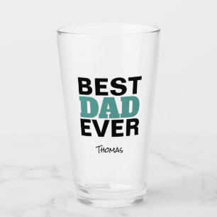 Bester Vater je Schwarze Aquamarine Typografie Per Glas