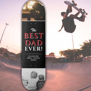 Bester Vater je Schwarzer Vater Tag 2 FotoCollage Skateboard