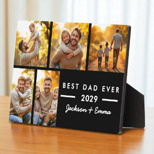 Bester Vater je Schwarzer Vatertag FotoCollage Fotoplatte