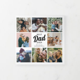 Bester Vater je Script 16 FotoCollage Dreifach Gefaltete Einladung