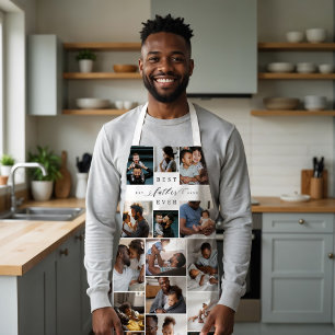 Bester Vater je Script Väter Tag Foto Collage Schürze