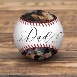Bester Vater je Script Vatertag 4 FotoCollage Baseball