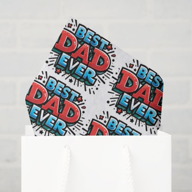 Bester Vater je Seidenpapier (Geschenktüte)