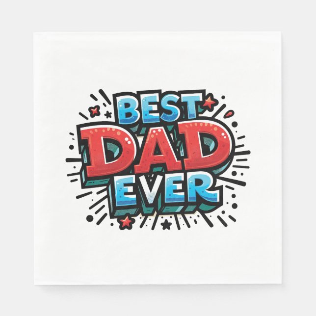 Bester Vater je Serviette (Vorderseite)
