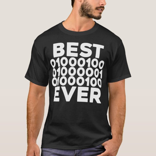 Bester Vater je Shirt Binary Code Vathers Day Code (Vorderseite)