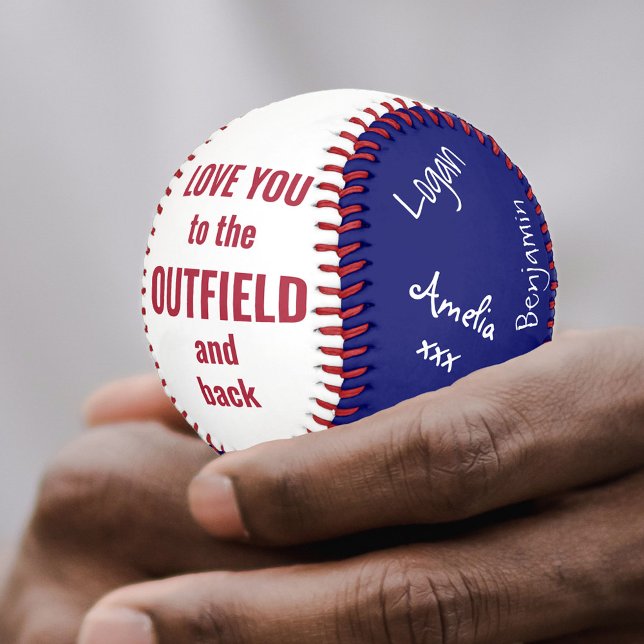 Bester Vater je signiert Foto Blue White Red Baseb Baseball (Von Creator hochgeladen)