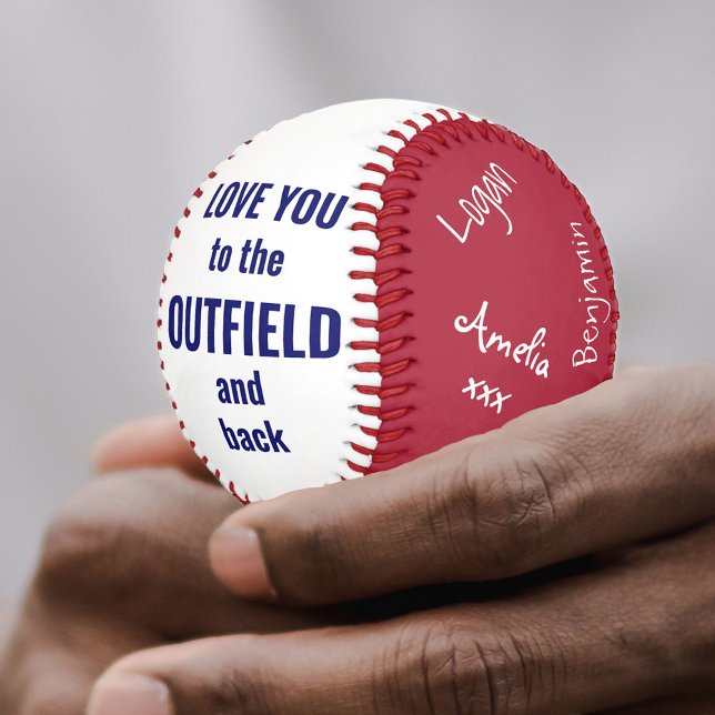 Bester Vater je signiert Foto Red White Blue Baseb Baseball (Von Creator hochgeladen)