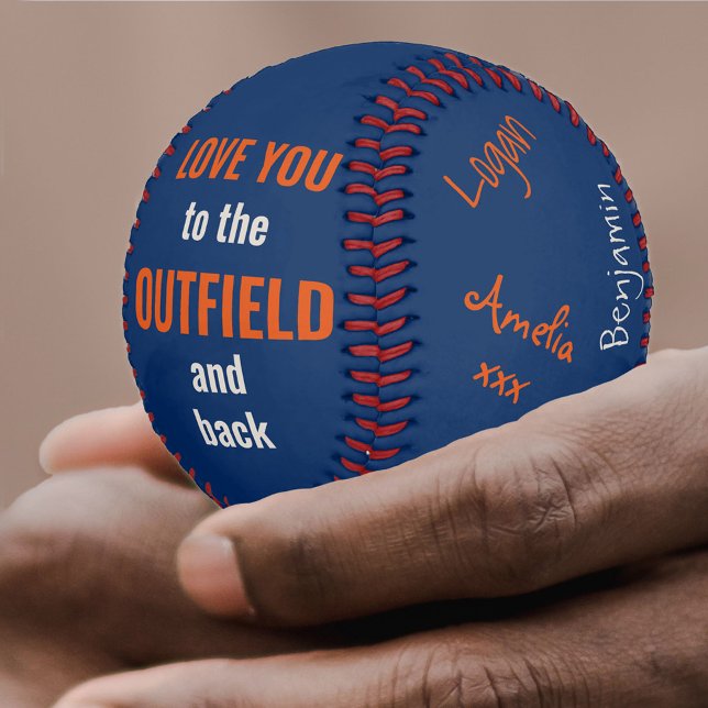 Bester Vater je signiertes Foto Blau Weiß und Oran Baseball (Von Creator hochgeladen)