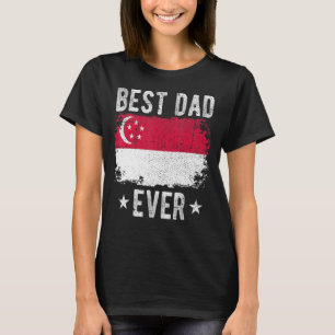 Bester Vater je Singapur Flaggen Bester singapuris T-Shirt