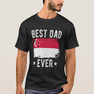 Bester Vater je Singapur Flaggen Bester singapuris T-Shirt