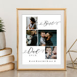 Bester Vater je Skript | Beibehaltung des Vatertag Poster<br><div class="desc">Schick deinem Vater ein schönes personalisiertes Tagesgeschenk, das er schätzen wird. Spezielle personalisierte Familienkollage, um Ihre speziellen Fotos und Erinnerungen der Familie zu zeigen. Unser Design zeichnet sich durch ein einfaches 4-Foto-Collage Grid-Design mit "Best Vater Ever" aus, das in einem schönen, handgeschriebenen schwarzen Skriptstil und Serif-Text-Pairing entworfen wurde. Anpassen mit...</div>