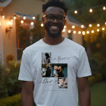 Bester Vater je Skript | Familiäres Foto Tri-Blend Shirt<br><div class="desc">Schick deinem Vater ein schönes personalisiertes Tagesgeschenk, das er schätzen wird. Spezielle personalisierte Familienkollage, um Ihre speziellen Fotos und Erinnerungen der Familie zu zeigen. Unser Design zeichnet sich durch ein einfaches 4-Foto-Collage Grid-Design mit "Best Vater Ever" aus, das in einem schönen, handgeschriebenen schwarzen Skriptstil und Serif-Text-Pairing entworfen wurde. Anpassen mit...</div>