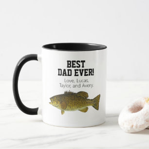 Bester Vater je Smallmouth Bass Fishing Vatertag Tasse