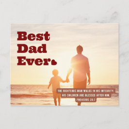 Bester Vater je Sprichwörter 20:7 Christliche Bibe Postkarte