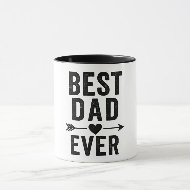 Bester Vater je - Stilvolle Geschenkidee Tasse (Zentrum)