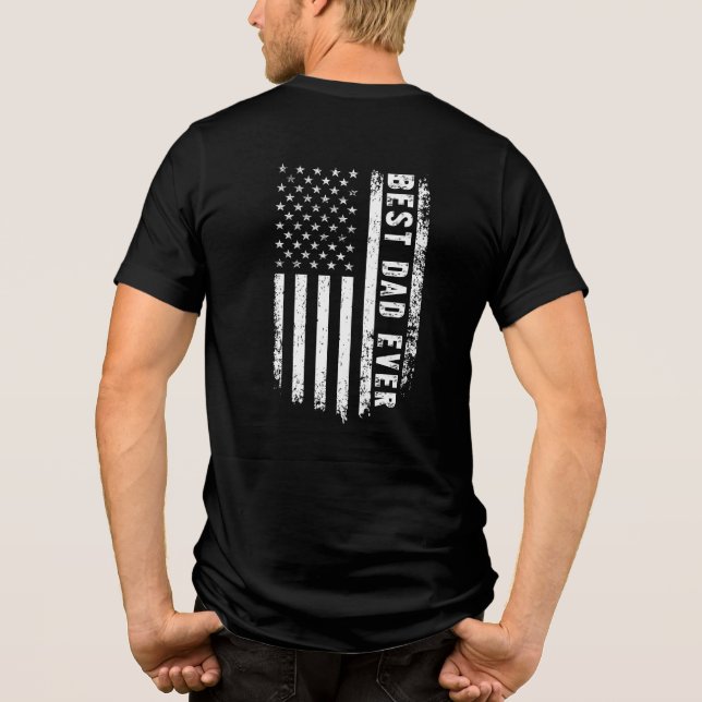 Bester Vater je - T - Shirt für die amerikanische  (Rückseite)