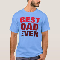 Bester Vater je T - Shirt Red Blue Vatertag Gesche