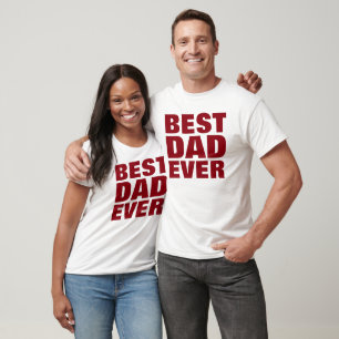 Bester Vater je T - Shirt - Rotes, Weißes T-Shirt