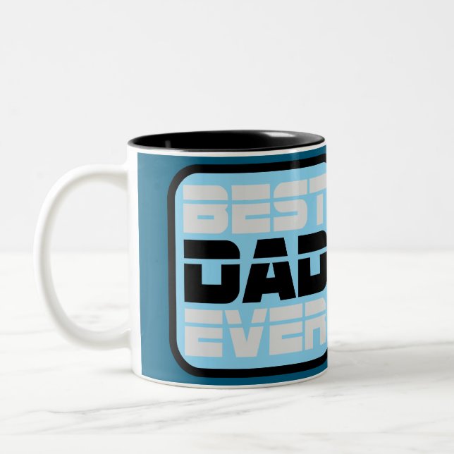 Bester Vater je T - Shirt Zweifarbige Tasse (Links)