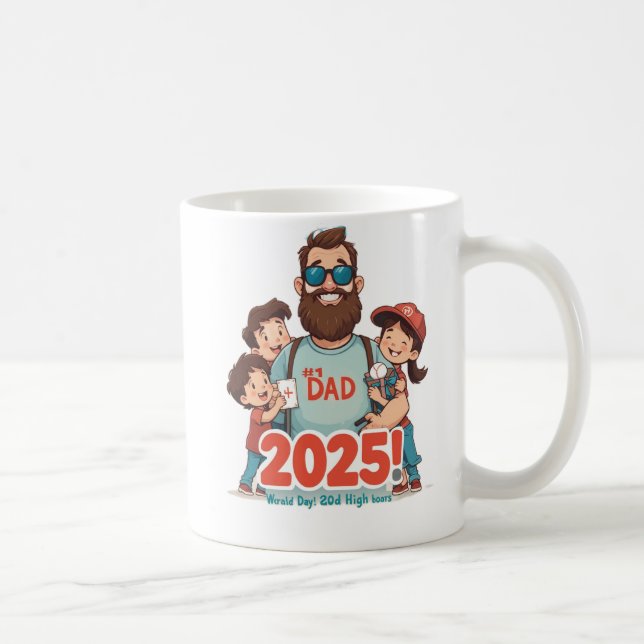 Bester Vater je Tasse - Vatertag Geschenk 2025 (Rechts)