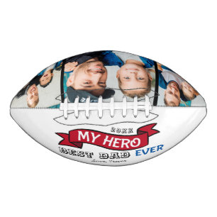 Bester Vater je Topografie Rote Banner FotoCollage Football