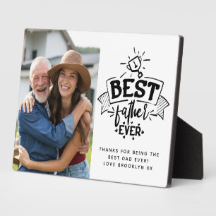 Bester Vater je   Trophäe Foto Fotoplatte