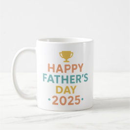 Bester Vater je Trophäe Tasse Happy Vatertag 2025