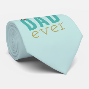Bester Vater je Typografie Design Light Blue Krawatte