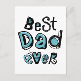 Bester Vater je Typografie Postkarte