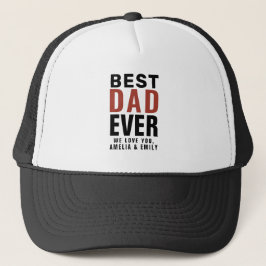 Bester Vater je Typografie Vatertag Truckerkappe