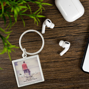 Bester Vater je Typografie Vatertag Volles Foto Schlüsselanhänger