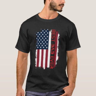 Bester Vater je US-amerikanische Flagge für Vaters T-Shirt