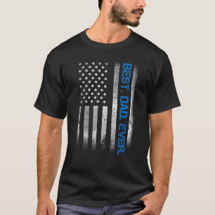 Bester Vater je US-amerikanische Flagge für Vatert T-Shirt