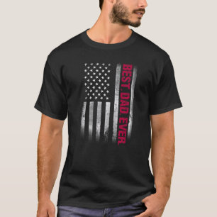 Bester Vater je US-amerikanische Flagge für Vatert T-Shirt