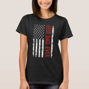 Bester Vater je US-amerikanische Flagge Vintag Pap T-Shirt