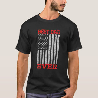 Bester Vater je US-amerikanischer Flag-Vater für V T-Shirt