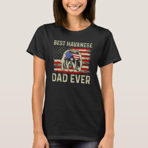 Bester Vater je US Flagge Vater Joke Havanese 4. O T-Shirt