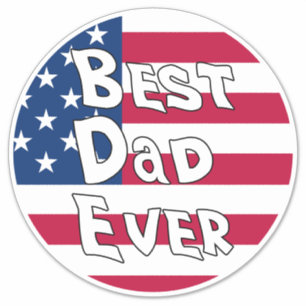 Bester Vater je USA-Flagge Aufkleber