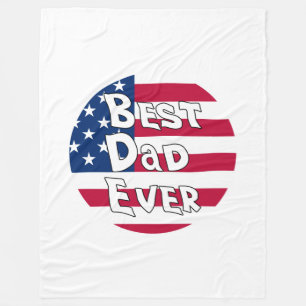 Bester Vater je USA-Flagge Fleecedecke