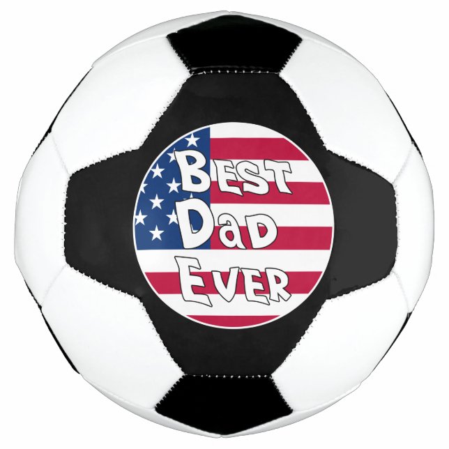 Bester Vater je USA-Flagge Fußball (Vorderseite)