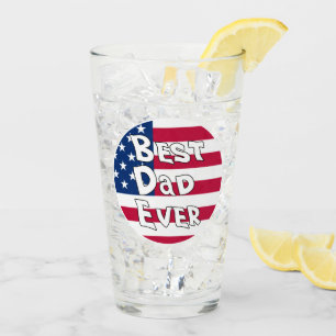 Bester Vater je USA-Flagge Glas
