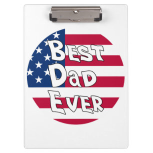 Bester Vater je USA-Flagge Klemmbrett