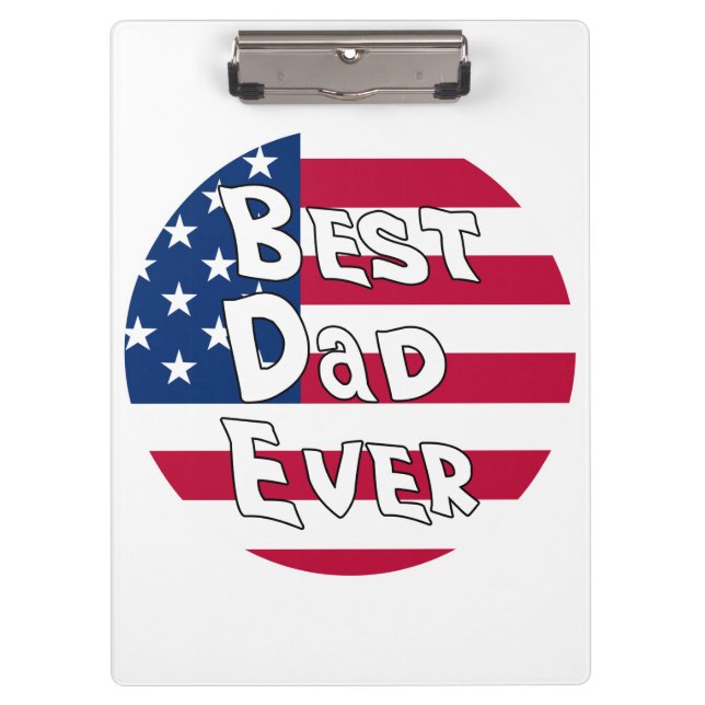 Bester Vater je USA-Flagge Klemmbrett (Vorderseite)