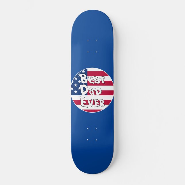 Bester Vater je USA-Flagge Skateboard (Vorderseite)