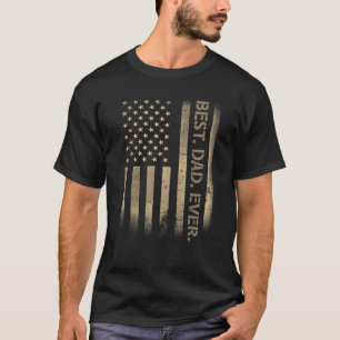 Bester Vater je USA Grunge Flag Father s Da T-Shirt