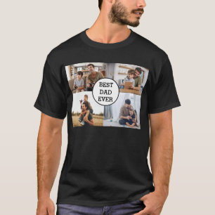Bester Vater je Vater Daddy Foto Collage Bild T-Shirt