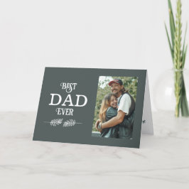 Bester Vater je Vater Foto geklappte Urlaubskarte Feiertagskarte
